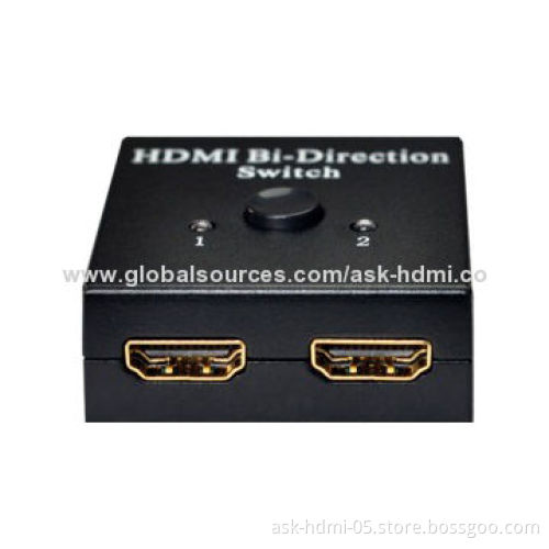 Power-free HDMI Switch, AB 2-port Bi-direction, Easy Install and Operating